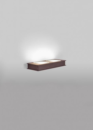 Wandleuchte Fabbian Quarter F38 5W 23,5x10cm - Bronze - F38 G01 14