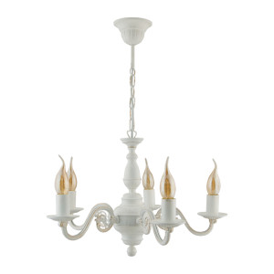 Elegantný luster TULUZA 5 x E14 LED biely