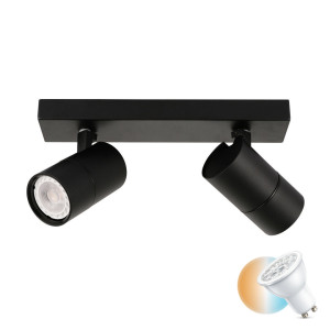Reflektor Italux Laconi čierny 2x GU10 SPL-2813-2B-BL