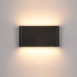 Vonkajšie nástenné svietidlo Italux Romano LED čierne 12W IP54 PL-266B