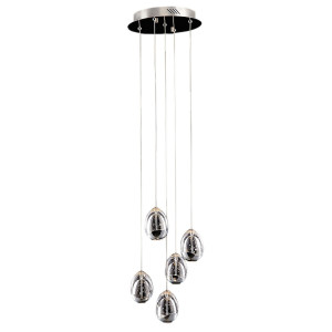 Závesné LED svietidlo Italux Huelto chróm 24W 3000K PND-22112132-5A-CR