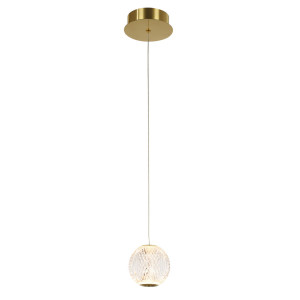 Závesná LED lampa Italux Rosario zlatá akryl 12 cm PND-12220121-1A-GD