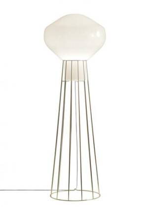 Stojacia lampa Fabbian Aérostat 43cm - pokovovaná mosadz - F27C03 19