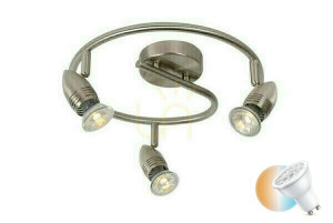 Reflektor Lucide CARO-LED strieborný 3x GU10 13955/14/12