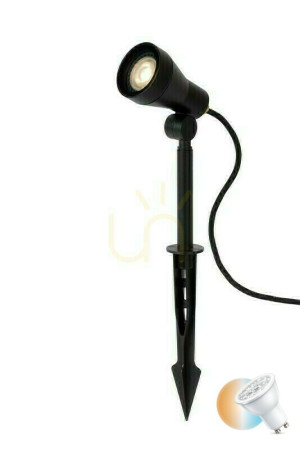 Vonkajšie bodové svetlo Lucide SPIKE LED čierne IP54 GU10 27882/05/30