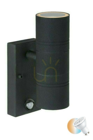 Vonkajšie nástenné svietidlo Lucide ARNE-LED čierne IP44 2x GU10 14866/10/30