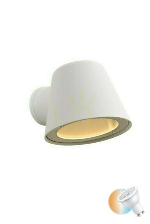Vonkajšie nástenné svietidlo Lucide Dingo biele IP44 LED GU10 14881/05/31