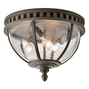 Halleron 3 Light Ceiling Flush Elstead