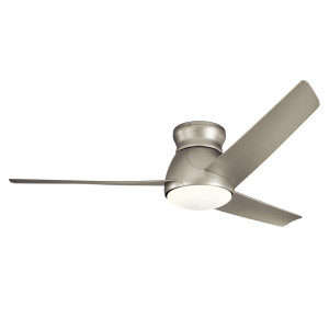 Eris stropný ventilátor brúsený nikel, IP44 152 cm