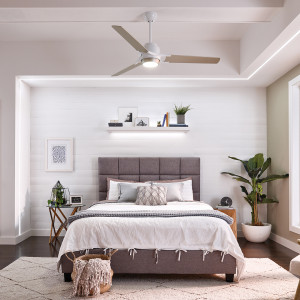 Izbový ventilátor Zeus White, IP20 LED 3000K 152cm
