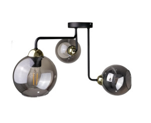 Stropné svietidlo 3xE27 COSMO BLACK / GOLD