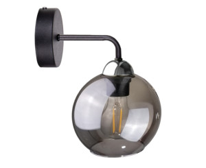 Nástenné svietidlo 1xE27 COSMO BLACK / SILVER