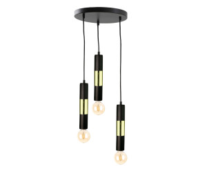 Závesné svietidlo 3xE27 MAGNUM BULB BLACK / GOLD
