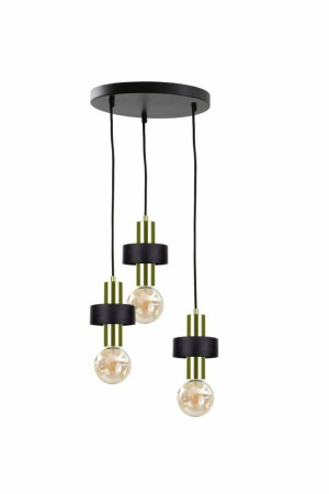 Závesné svietidlo 3xE27 UNICA BLACK / GOLD