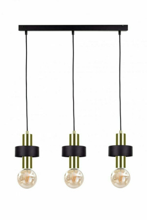 Závesné svietidlo 3xE27 UNICA BLACK / GOLD