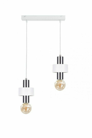 Závesné svietidlo 2xE27 UNICA WHITE / SILVER