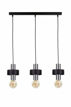 Závesné svietidlo 3xE27 UNICA BLACK / SILVER