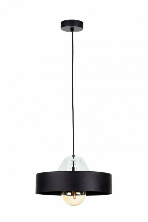 Závesné svietidlo 1xE27 BOSSI WOOD WHITE / BLACK