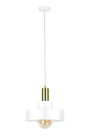 Závesná lampa 1xE27 GIZA BIELA / ZLATÁ