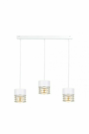 Závesné svietidlo 3xE27 ROYAL WHITE / GOLD