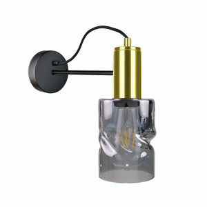Nástenné svietidlo 1xE27 INGER BLACK / GOLD