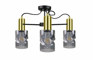 Stropné svietidlo 3xE27 INGER BLACK / GOLD