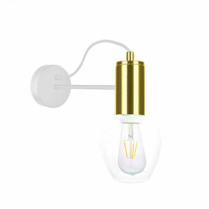 Nástenné svietidlo 1xE27 MAYA WHITE / GOLD