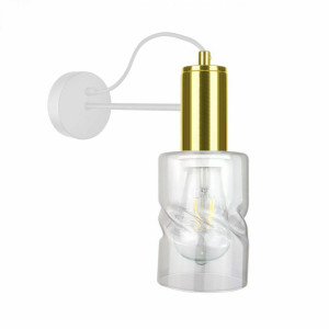 Nástenné svietidlo 1xE27 INGER WHITE / GOLD