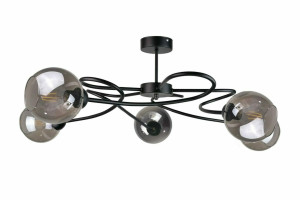 Stropné svietidlo 5xE27 BLOM BLACK
