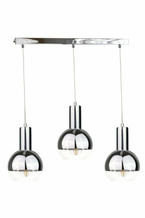 Závesná lampa 3xE27 ĽADOVÁ SILVER