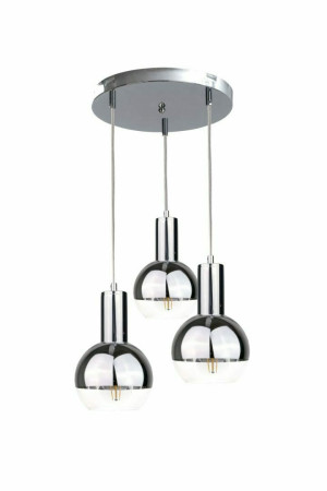 Závesná lampa 3xE27 ĽADOVÁ SILVER
