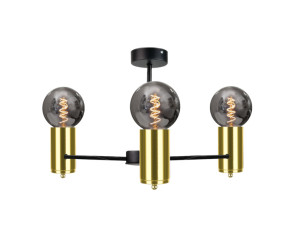 Stropné svietidlo 3xE27 ARDE BLACK / GOLD