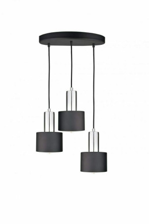 Závesné svietidlo 3xE27 LUCE BLACK SILVER