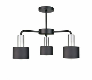 Stropné svietidlo 3xE27 LUCE BLACK SILVER