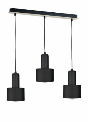 Závesné svietidlo 3xE27 LUCE BLACK WOOD