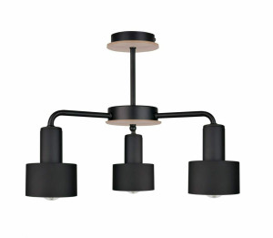 Stropné svietidlo 3xE27 LUCE BLACK WOOD