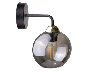 Nástenné svietidlo 1xE27 COSMO BLACK / GOLD
