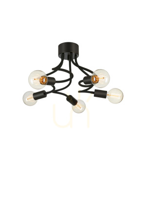 Plafón Markslojd Medusa 5x20W čierny kov 70 cm 107931