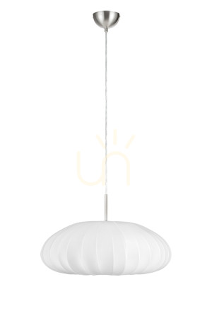 Prívesné svietidlo Markslojd Mist 107940 biele textilné tienidlo 54 cm