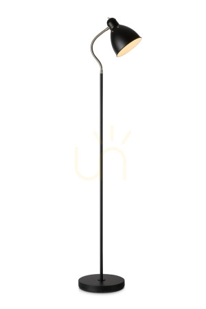 Podlahová lampa Markslojd NITTA 108016 čierna kovová 145 cm
