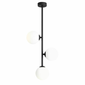 Plafón Aldex Libra 3 čierny E14 LED kov sklo 1094PL_E1