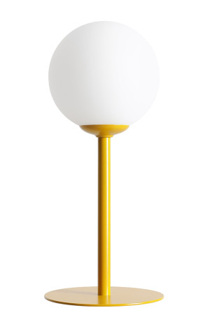 Stolová lampa Aldex Pinne Mustard, kov/sklo, E14, 35 cm, 1080B14