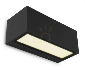 Vonkajšie nástenné LED svietidlo Lutec GEMINI 5189112012 čierne 20 W hliník