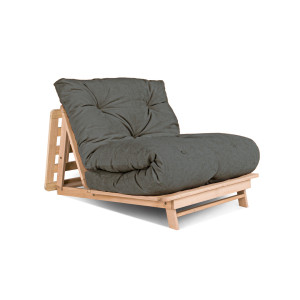 Pohovka futon WoodMan Layti 90 bukové drevo sivá WUA-00885