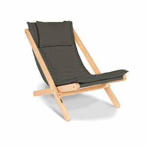 Záhradné ležadlo WoodMan Allegro sivé bukové drevo WUA-00664