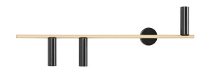 Nástenné svietidlo Aldex Trevo 3 Black Brass ľavé 1083Y40