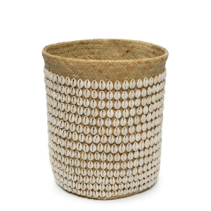 Kôš BAZAR BIZAR Baskets z pandánu prírodná biela 40 cm