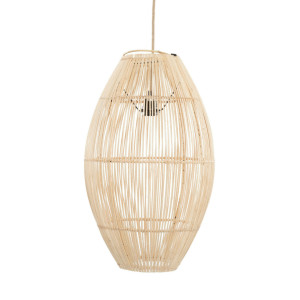 Boho lampa Zuri L, E27, ratan, stropné svietidlo do obývačky