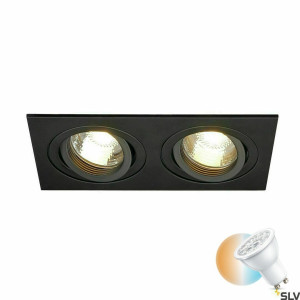 Zapustené svietidlo SLV New Tria 2 čierne 2x GU10 50W 113492