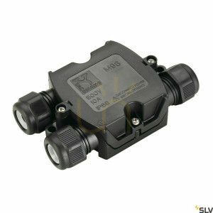 T rozbočovacia skrinka SLV Zubehör čierna IP68 230V 228726